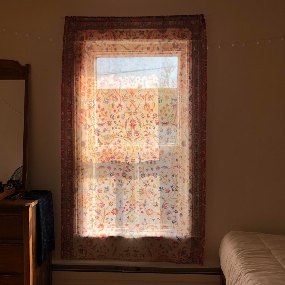 Society6 Sheer Curtain in "Antique Persian Rug" NWOT
